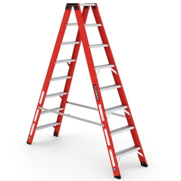 FİBERO 8 Bas. A Tipi Geniş Basamaklı Fiberglas Merdiven (BFC8)