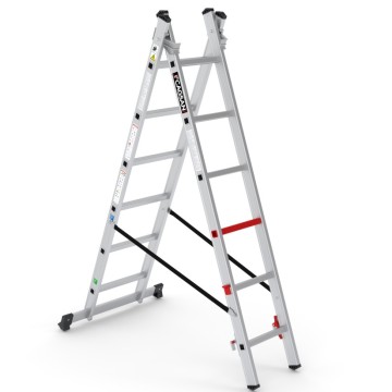 Çağsan DUOMAX 2x6 Basamaklı İki Parçalı Çok Amaçlı Merdiven (TSA55)